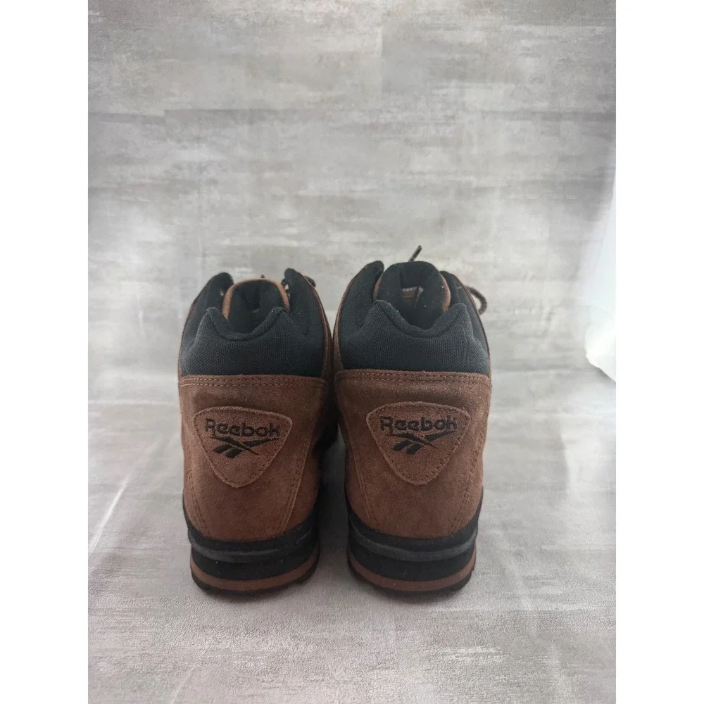 Reebok Men Brown Suede Mid Top Hiking Boots RA 411 KRI Steel Shank Size 8.5